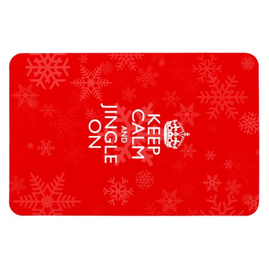 Behalt Ruhe und Jingle auf lebendiges Rot Magnet (Horizontal)