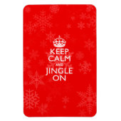 Behalt Ruhe und Jingle auf lebendiges Rot Magnet (Vertikal)