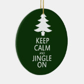 Behalt Ruhe und Jingle On Keramikornament (Rechts)