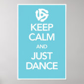 Behalt Ruhe und Just Dance Poster in Cyan (Spider) (Vorne)