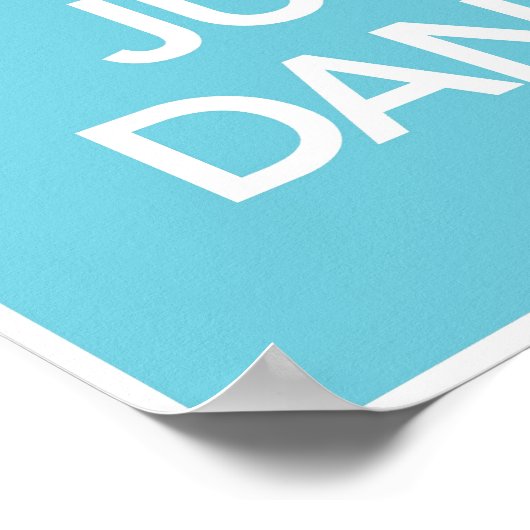 Behalt Ruhe und Just Dance Poster in Cyan (Spider) (Ecke)