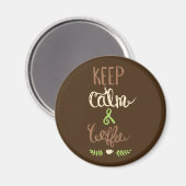 Behalt Ruhe und Kaffee - Funny Magnet (Vorderseite/Rückseite)