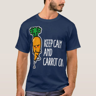 Behalt Ruhe und Karotte auf lustigen Yoga vegetari T-Shirt