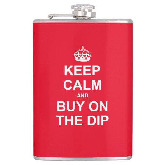 Behalt Ruhe und kaufe auf dem Tauchplatz Flachmann (Vorderseite)