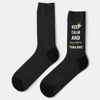 Behalt Ruhe und kaufe ein Ticket nach Thailand Socken