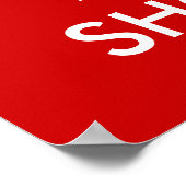 Behalt Ruhe und kaufe Schuhe Poster (Ecke)