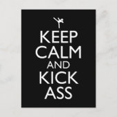 Behalt Ruhe und Kick-Ass Postkarte (Vorderseite)