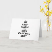 Behalt Ruhe und Kick Cancer's Hintern Karte (Gelbe Blume)