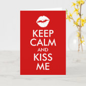 Behalt Ruhe und Kiss Me Karte (Gelbe Blume)