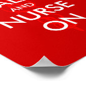 Behalt Ruhe und Krankenschwester auf Plakat mit Ca (Ecke)