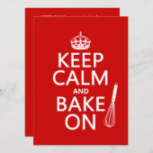 Behalt Ruhe und Kuchen Einladung (Vorne/Hinten)