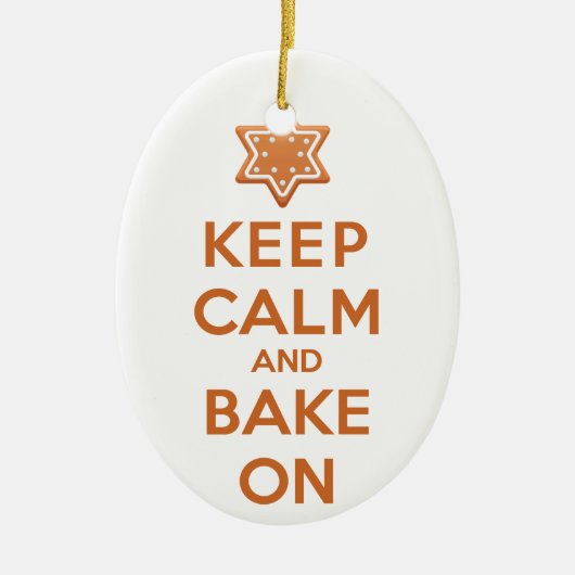 Behalt Ruhe und Kuchen Keramikornament (Vorne)
