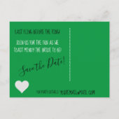 Behalt Ruhe und Kuss ein Party der Leprechaun-Feie Ankündigungspostkarte (Rückseite)