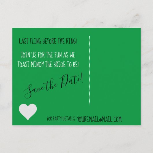 Behalt Ruhe und Kuss ein Party der Leprechaun-Feie Ankündigungspostkarte (Rückseite)