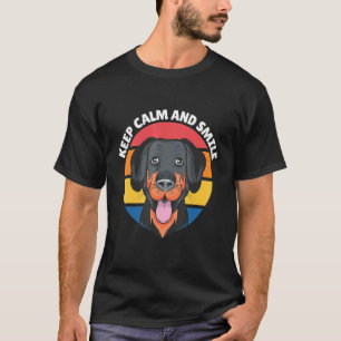 Behalt Ruhe und Lächeln glückliche Gesicht Hund T- T-Shirt
