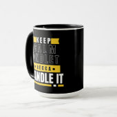 Behalt Ruhe und Lass Becca behandeln | Funny Gift Tasse (Vorderseite Links)