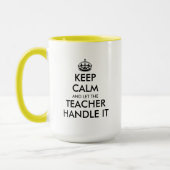 Behalt Ruhe und lass dem Lehrer mit dem lustigen 1 Tasse (Links)
