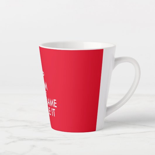 Behalt Ruhe und lass mit ihm Büro Humor Milchtasse (Rechts)