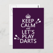 Behalt Ruhe und lass uns Darts spielen Postkarte (Vorne/Hinten)