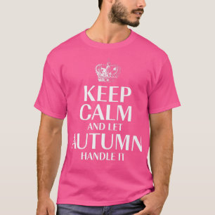 Behalt Ruhe und Lasse Herbsthandgriff mit individu T-Shirt