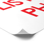 Behalt Ruhe und lausche dem Apotheker Poster (Ecke)