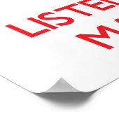 Behalt Ruhe und lausche dem Manikuristen Poster (Ecke)