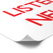 Behalt Ruhe und lausche dem Neurologen Poster (Ecke)