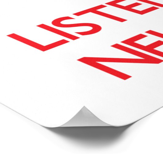 Behalt Ruhe und lausche dem Neurologen Poster (Ecke)