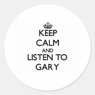 Behalt Ruhe und lausche Gary Runder Aufkleber