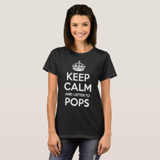 Behalt Ruhe und lauschen Pop Vater Vathers Day Gra T-Shirt