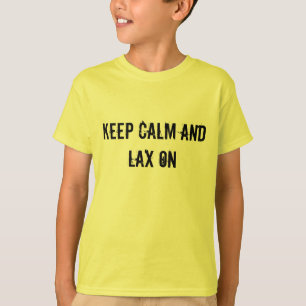 Behalt Ruhe und Lax auf dem T-Shrit für die Jugend T-Shirt