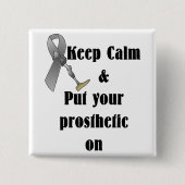 Behalt Ruhe und lege deine Prothese auf Button (Vorderseite)
