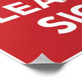 Behalt Ruhe und lerne ein Schild Poster. (Ecke)