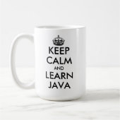 Behalt Ruhe und lerne Java lustige Programmierer Kaffeetasse (Links)