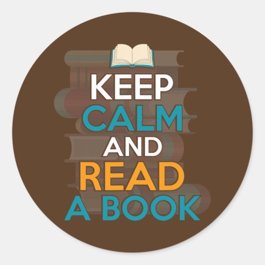 Behalt Ruhe und lese ein Librarian Reading Lover Runder Aufkleber (Vorderseite)