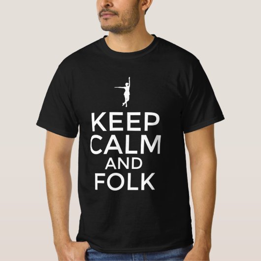 Behalt Ruhe und Leute T-Shirt (Vorderseite)