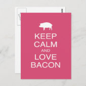 Behalt Ruhe und Liebe Bacon Print Geschenkdesign S Postkarte (Vorne/Hinten)