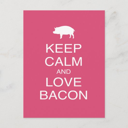 Behalt Ruhe und Liebe Bacon Print Geschenkdesign S Postkarte (Vorderseite)