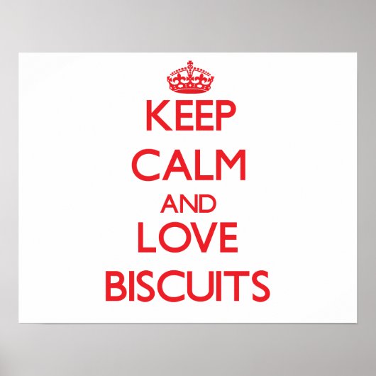 Behalt Ruhe und Liebe Biscuits Poster (Vorne)