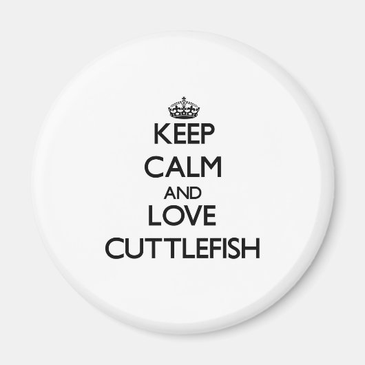Behalt Ruhe und Liebe Cuttlefish Magnet (Vorne)