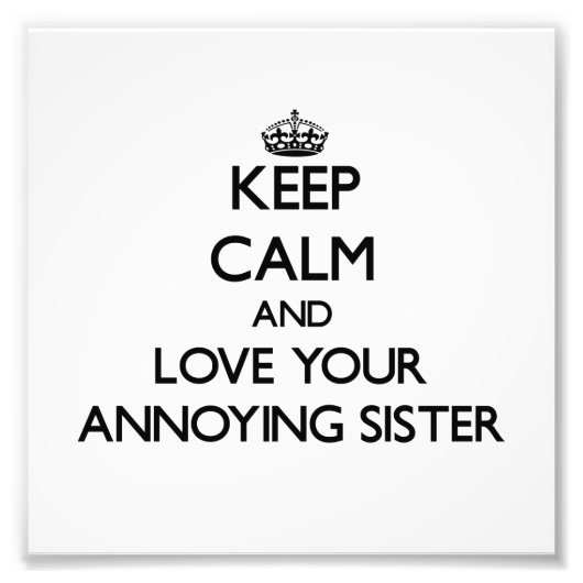 Behalt Ruhe und Liebe, dein betrügerisches Schwest Fotodruck (Vorne)