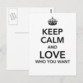Behalt Ruhe und Liebe, die du will Postkarte (Vorne/Hinten)