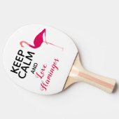 Behalt Ruhe und Liebe Flamingos Niedlich und lusti Tischtennis Schläger (Seitenansicht)