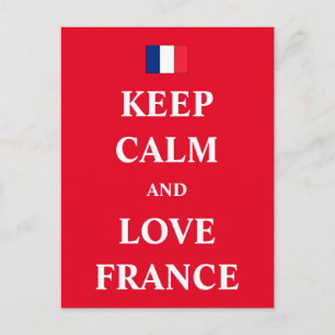Behalt Ruhe und Liebe Frankreich Postkarte