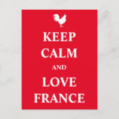 Behalt Ruhe und Liebe Frankreich Postkarte (Vorderseite)