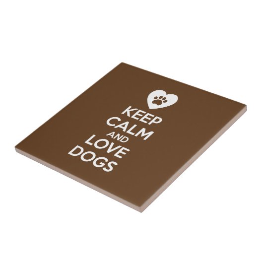 Behalt Ruhe und Liebe Hunde Fliese (Seite)