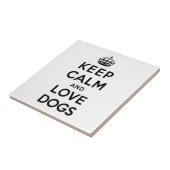 Behalt Ruhe und Liebe Hunde Fliese (Seite)