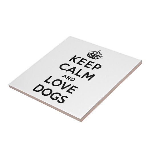 Behalt Ruhe und Liebe Hunde Fliese (Seite)