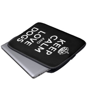 Behalt Ruhe und Liebe Hunde Laptopschutzhülle