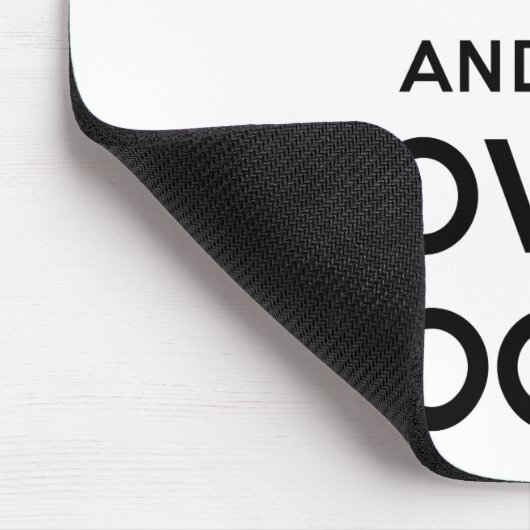 Behalt Ruhe und Liebe Hunde Mousepad (Ecke)